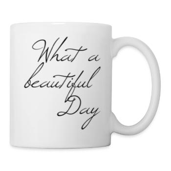 Quelle belle journée - Mug blanc - blanc - Droite