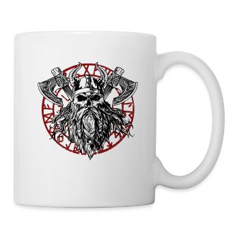 Kultiges Wikinger Motiv nordische Mythologie - Tasse - Weiß - Rechts