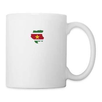 Suriname Heartbeat Flag Vintage Suriname - Mug - white - Right