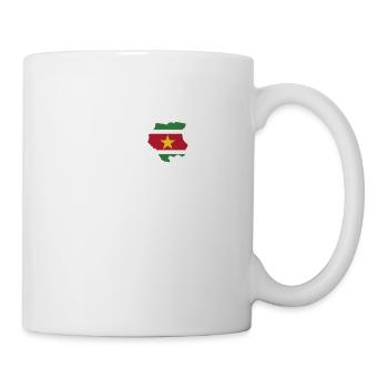 Suriname Heartbeat Flag Vintage Suriname - Mug - white - Right
