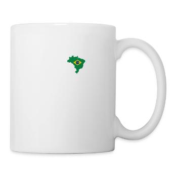Brazil Heartbeat Flag Vintage Brazil - Mug - white - Right
