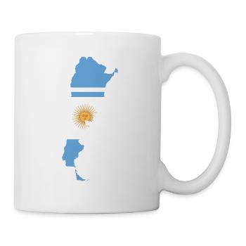 Argentina Heartbeat Flag Vintage Argentina - Mug - white - Right