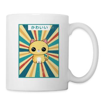 kawaii neko japanese - Mug - white - Right