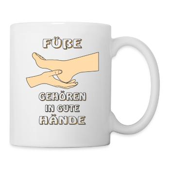 FÜßE GEHÖREN IN GUTE HÄNDE - Tasse - Weiß - Rechts
