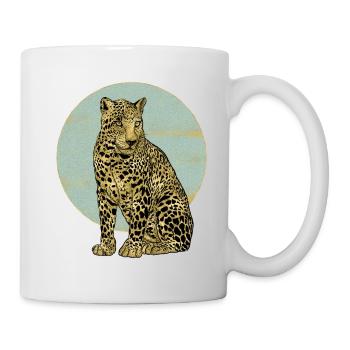 Léopard - Mug blanc - blanc - Droite