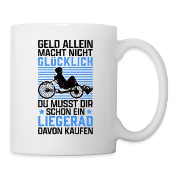 Liegerad macht glücklich Radfahrer Liegefahrrad - Tasse - Weiß - Rechts