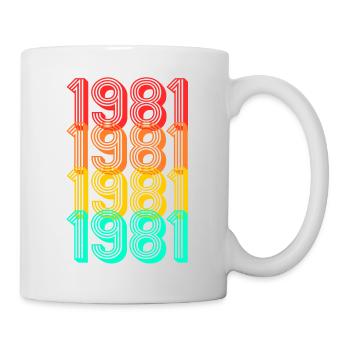 1981 born Born 1981 Gift Birthday - Mug - white - Right