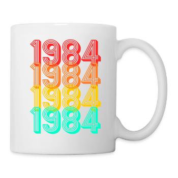 1984 geboren Jahrgang 1984 Geschenk Geburtstag - Tasse - Weiß - Rechts