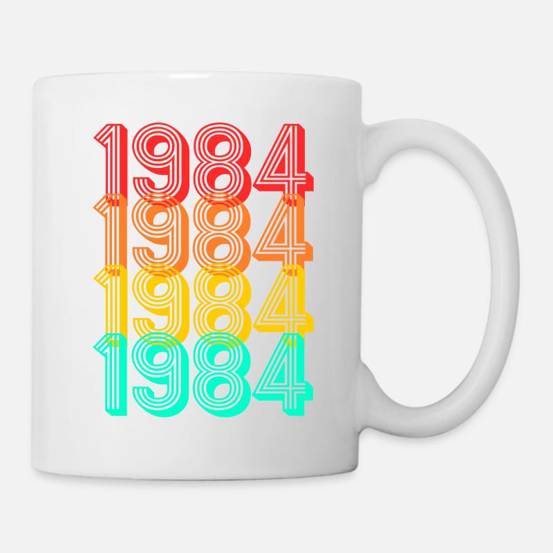 Né en 1984 millésime 1984 anniversaire cadeau - Mug blanc - blanc