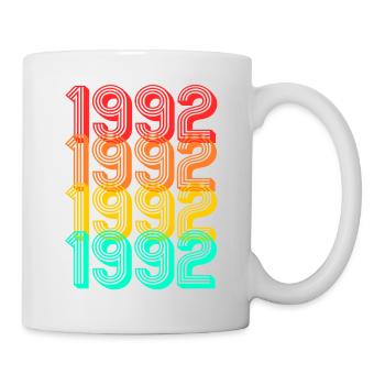 1992 geboren Jahrgang 1992 Geschenk Geburtstag - Tasse - Weiß - Rechts