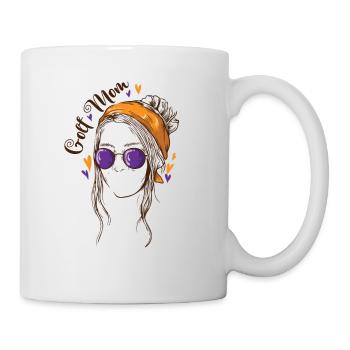 Golf Mom Trendsport Tee Off Golf Clubs Golf Course - Mug - white - Right