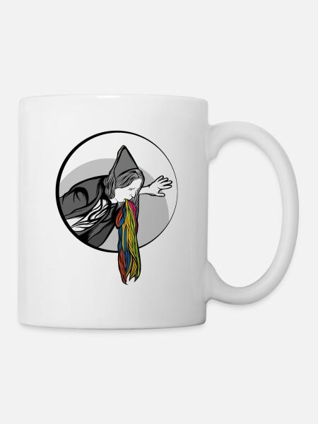 Glitzer Kotzen - Tasse - Weiß