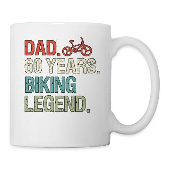 Lustige Fahrrad Sprüche Dad 60 Geburtstag Biker - Tasse - Weiß - Rechts