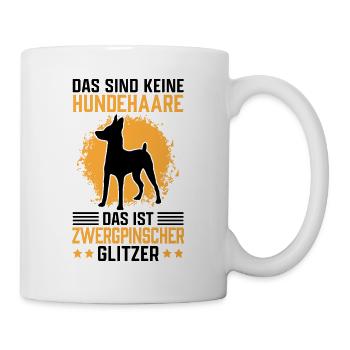 Das ist Zwergpinscher Glitzer Rehpinscher Pinscher - Tasse - Weiß - Rechts
