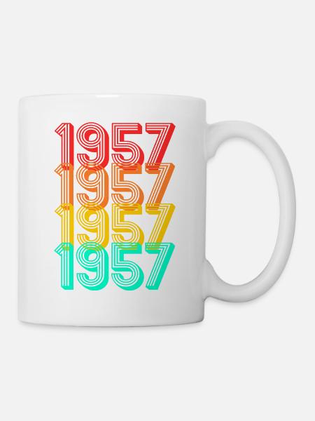 Born 1957 Born 1957 Gift Birthday - Mug - white