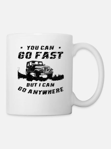 Monster Truck Off Road 4 x 4 Geländewagen - Tasse - Weiß
