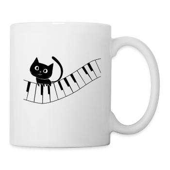 Piano Cat Piano I Funny Animals | Music - Mug - white - Right