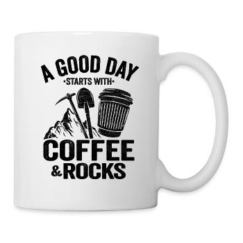 A Good Day Starts With Coffee & Rocks Geologist - Mug - white - Right