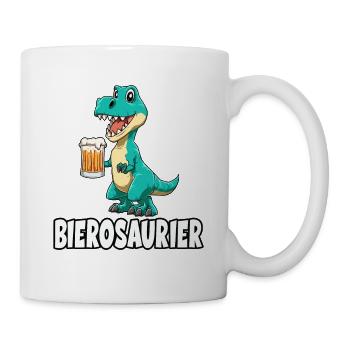 Bierosaurier Lustiges Dino Bier Trinken - Tasse - Weiß - Rechts