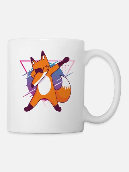Kinder Fuchs Dabbing Fox Dab Fox in 90s - Tasse - Weiß