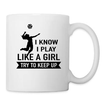 Beach Volleyball Player Volleyball Girl Volleyball - Mug - white - Right