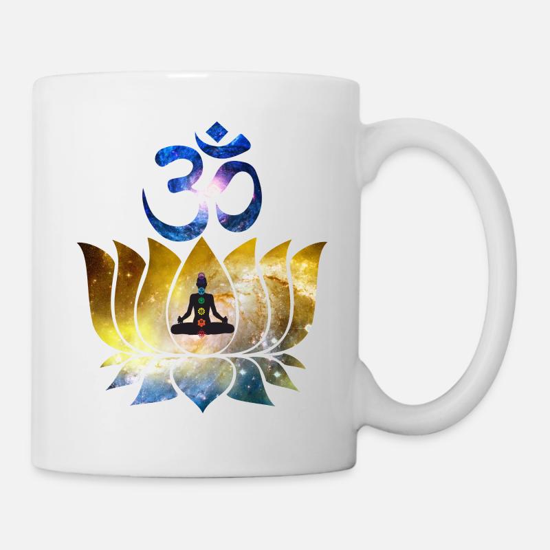 OM SYMBOL MEDITATION 3 - Mug - white