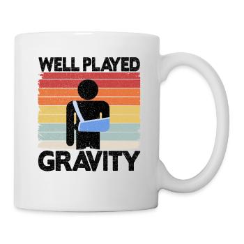 Well Played Gravity Broken Arm Surgery Get Well - Mug - white - Right