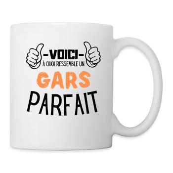 Voici à quoi ressemble un gars parfait - Mug blanc - blanc - Droite