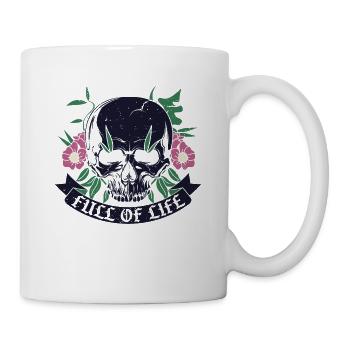 Plein de vie Jardinier Crâne Jardinage - Mug blanc - blanc - Droite