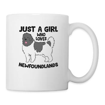 Juste une fille qui aime les chiens de Terre-Neuve - Mug blanc - blanc - Droite