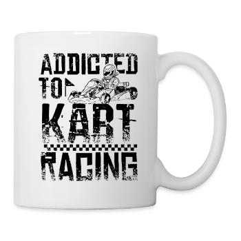 Addicted to go kart - Tasse - Weiß - Rechts