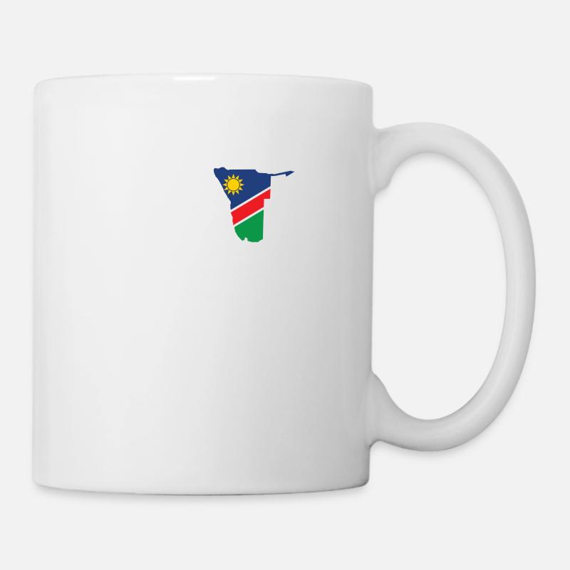 Namibia Herzschlag Flagge Vintage Namibia - Tasse - Weiß
