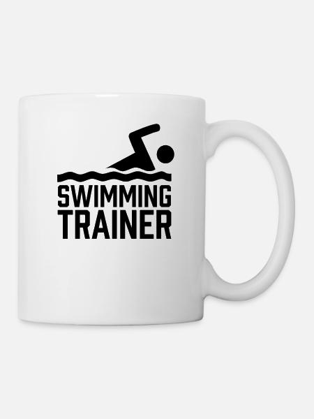 Schwimmtrainer Beruf Schwimmlehrer Schwimmkurs - Tasse - Weiß