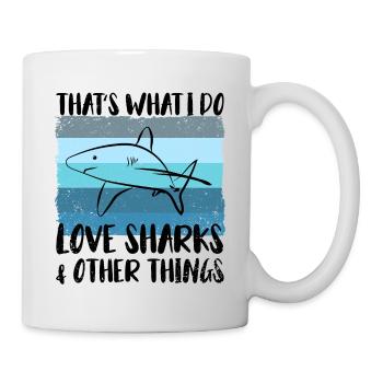 Requin Requin Requin Megalodon Walhai requin requins - Mug blanc - blanc - Droite