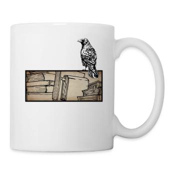 Dark Academia Esthétique Raven Crow Soft Grunge - Mug blanc - blanc - Droite