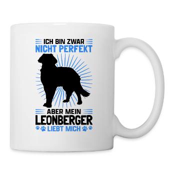 Mein Leonberger liebt mich Leonberg Hund - Tasse - Weiß - Rechts