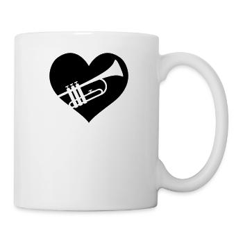 Trompete Trompeter - Tasse - Weiß - Rechts