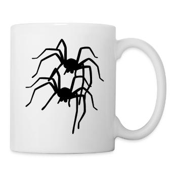 Spinne Spinnen Tiere Kriechen krabbeln Ekel Horror - Tasse - Weiß - Rechts