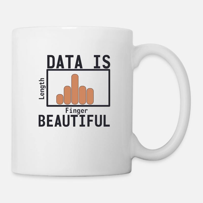 « Data Beautiful Data Science | Data Scientist » - Mug blanc - blanc
