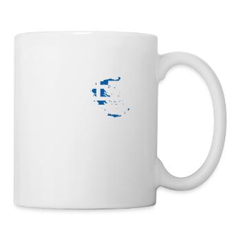 Greece Heartbeat Flag Vintage - Mug - white - Right