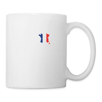 France Battements de coeur Drapeau Vintage France - Mug blanc - blanc - Droite