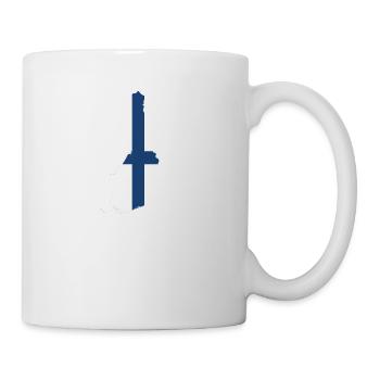 Finlande Herzschlag Flagge Vintage Finlande - Mug blanc - blanc - Droite