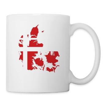 Danemark Herzschlag Flagge Vintage Danemark - Mug blanc - blanc - Droite