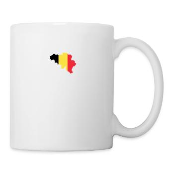 Belgien Herzschlag Flagge Vintage Belgien - Tasse - Weiß - Rechts