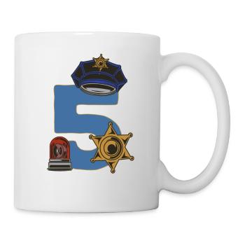 I have been 5 years children's birthday police - Mug - white - Right