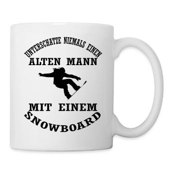 Snowboard Snowboarder - Tasse - Weiß - Rechts