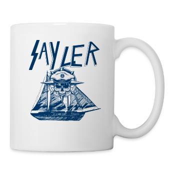 "Sayler" Metal-Band Fishing Boat - Tasse - Weiß - Rechts