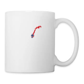Norway Heartbeat Flag Vintage Norway - Mug - white - Right