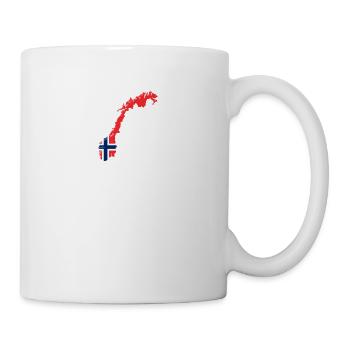 Norway Heartbeat Flag Vintage Norway - Mug - white - Right