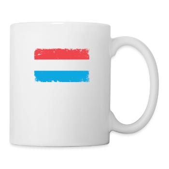 Luxembourg Herzschlag Flagge Vintage Luxembourg - Mug blanc - blanc - Droite